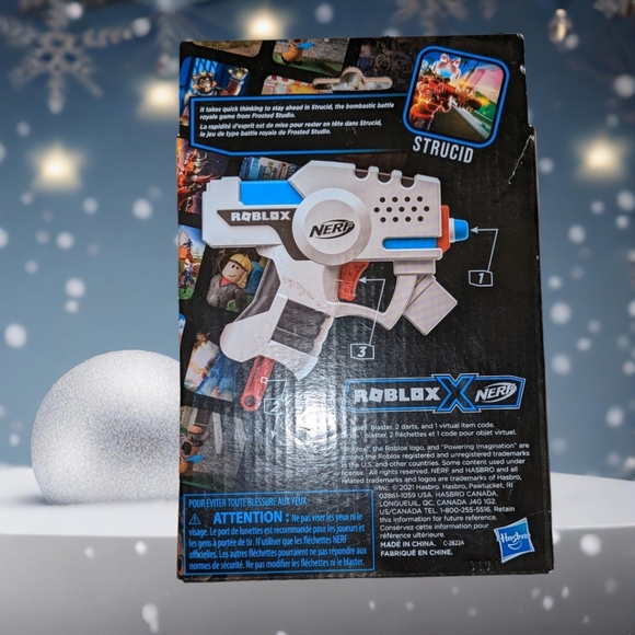 🎄🎅Nerf Roblox Strucid: Boom Strike Dart Blaster, Priming Handle, 2 Nerf Elite - Picture 6 of 6